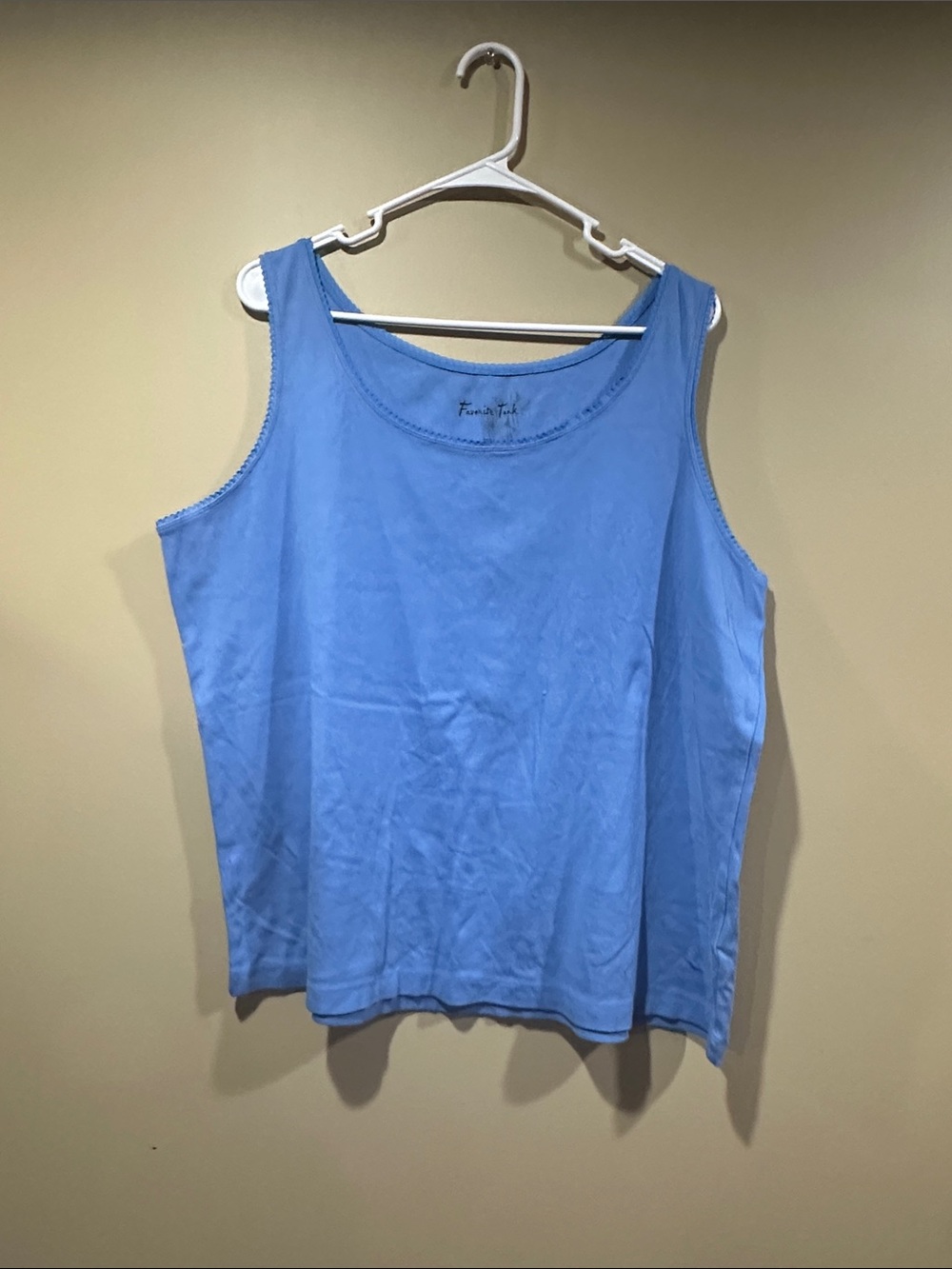Women's Blue Scoop Neck Tank Top